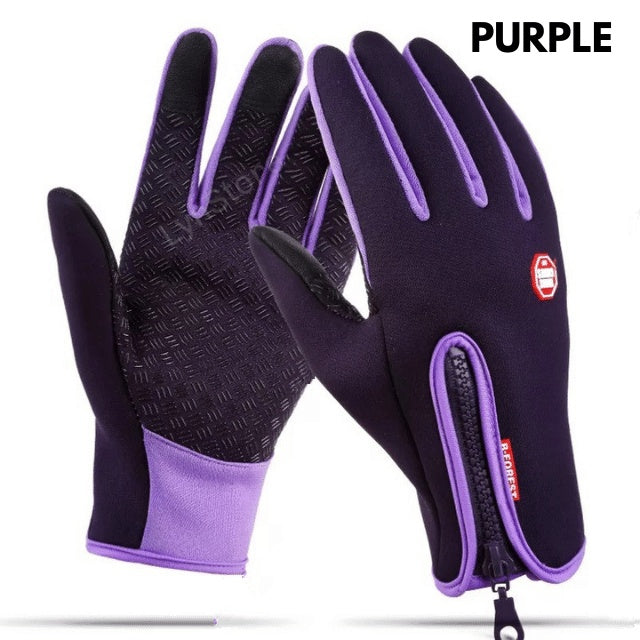 Guantes de invierno para pantalla táctil, para motocicleta, deslizantes, impermeables, deportivos, con forro polar
