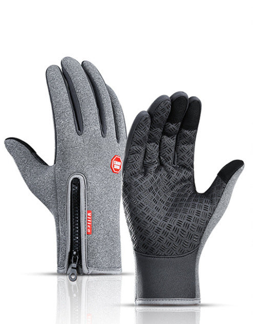 Guantes de invierno para pantalla táctil, para motocicleta, deslizantes, impermeables, deportivos, con forro polar