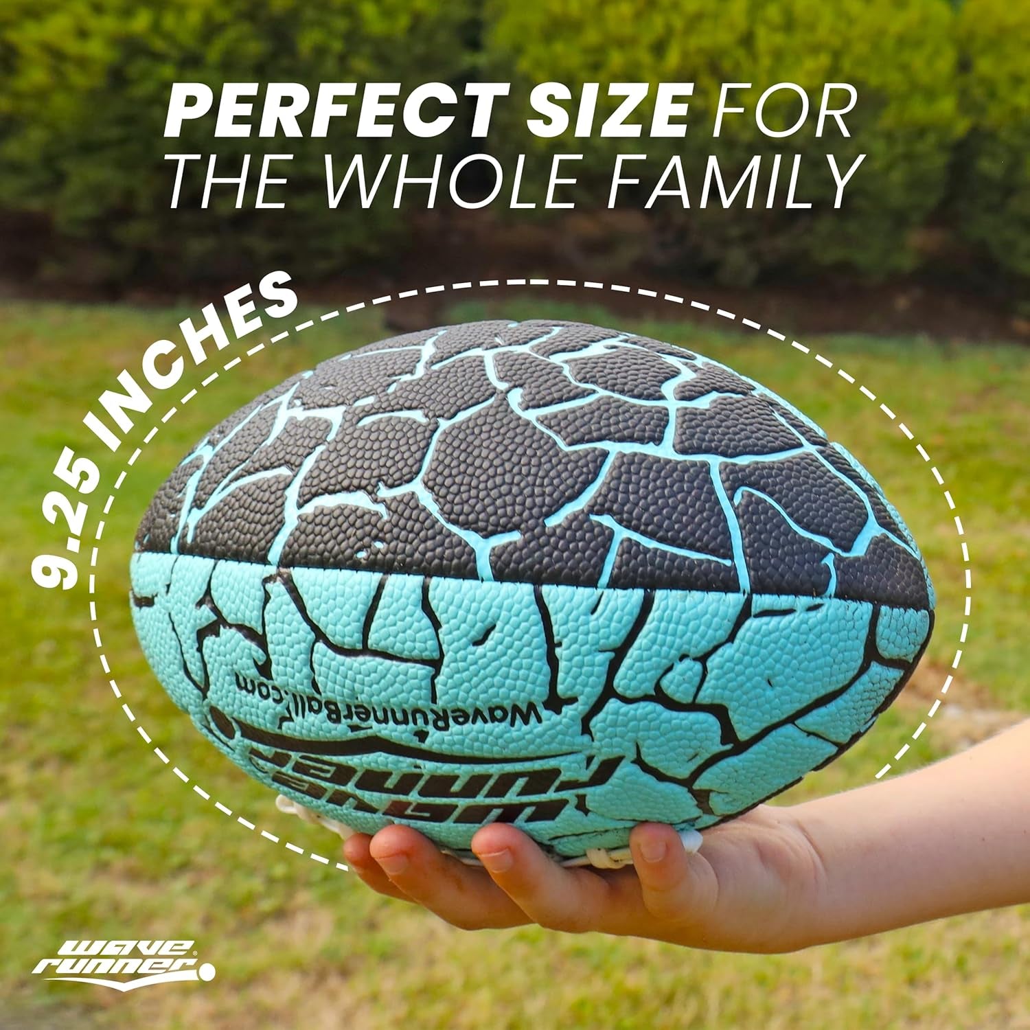 Grip It Waterproof Junior Size Football, 9.25 Size, Durable & Double Laced, Perfect for Beach Accessories, Kids Games, Pool Toys, Outdoor Games, All-Weather Indoor & Outdoor Play