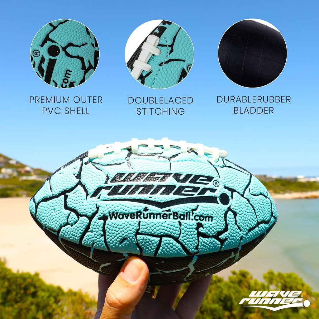 Grip It Waterproof Junior Size Football, 9.25 Size, Durable & Double Laced, Perfect for Beach Accessories, Kids Games, Pool Toys, Outdoor Games, All-Weather Indoor & Outdoor Play