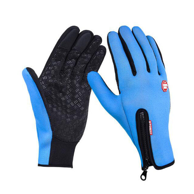 Guantes de invierno para pantalla táctil, para motocicleta, deslizantes, impermeables, deportivos, con forro polar