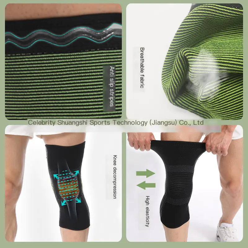 Men's Breathable Knitted Basketball Knee Pads for Sports